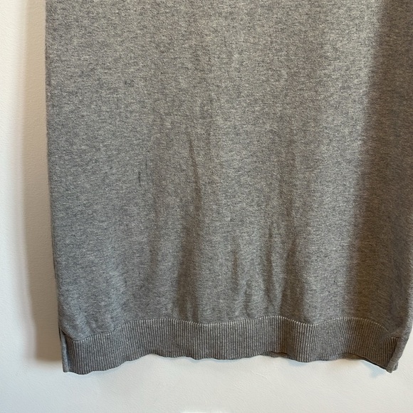 Cashmere Sweater Dress Eileen Fisher SM Grey Tunic Mid Minimalist Contemporary - Picture 10 of 14